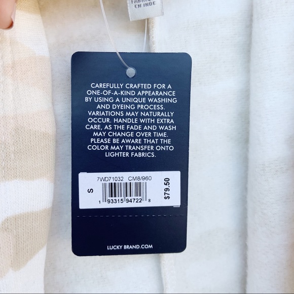 NWT Lucky Brand Beige Camo Hooded Cardigan - Picture 3 of 7